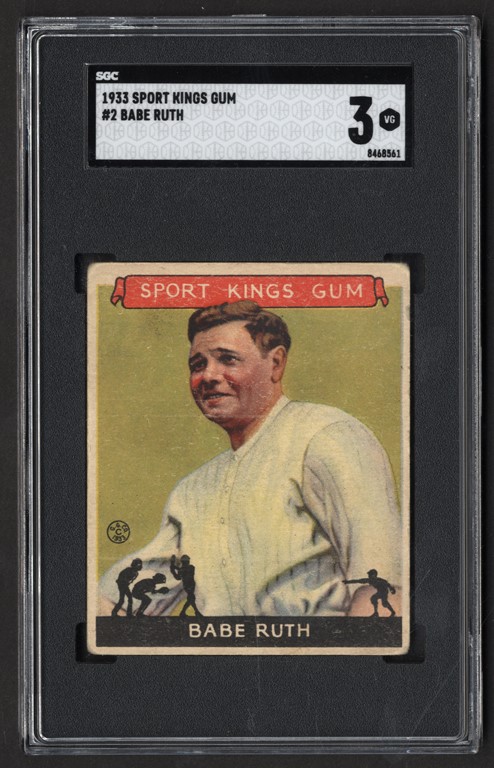 Baseball and Trading Cards - 1933 Sport Kings Babe Ruth SGC VG 3