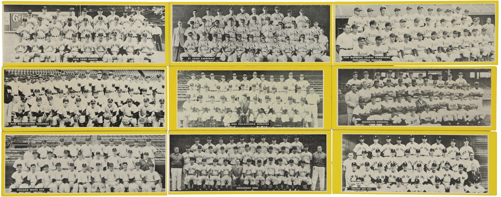 Baseball and Trading Cards - 1951 Topps Baseball Teams Complete Set (9)