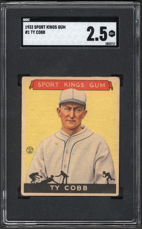 Baseball and Trading Cards - 1933 Sport Kings Ty Cobb SGC GD+ 2.5