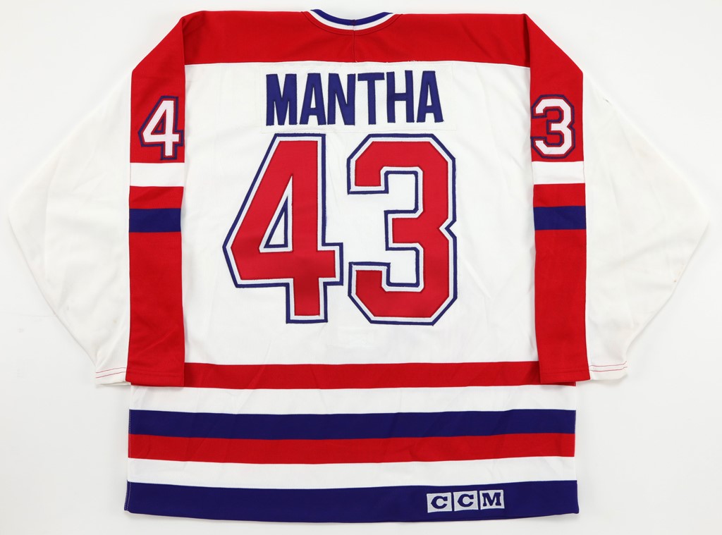 Hockey - 1992 Moe Mantha Game Worn Team USA Olympic Jersey