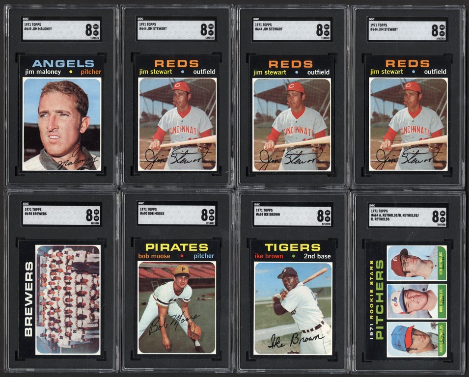 - 1971 Topps Baseball High Numbers Collection of 14 (All SGC NM-MT 8)