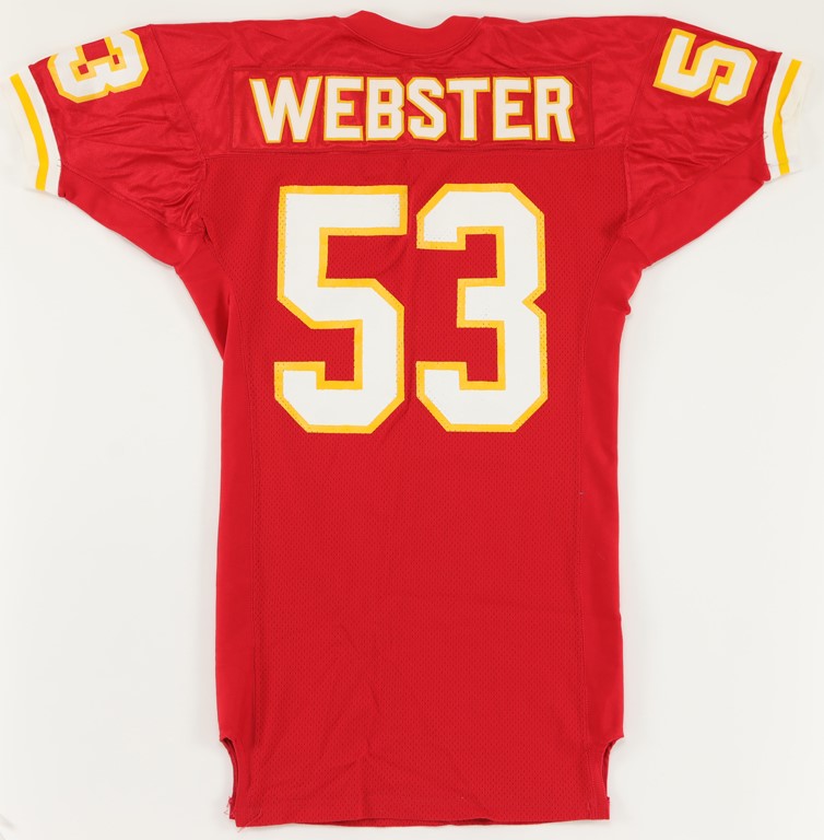 - Circa 1990 Mike Webster Kansas City Chiefs Game Issued Jersey