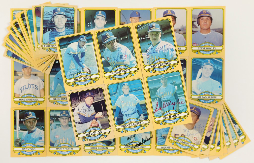 - 1969 Seattle Pilots Renata Galasso Card Set with 29 Signed