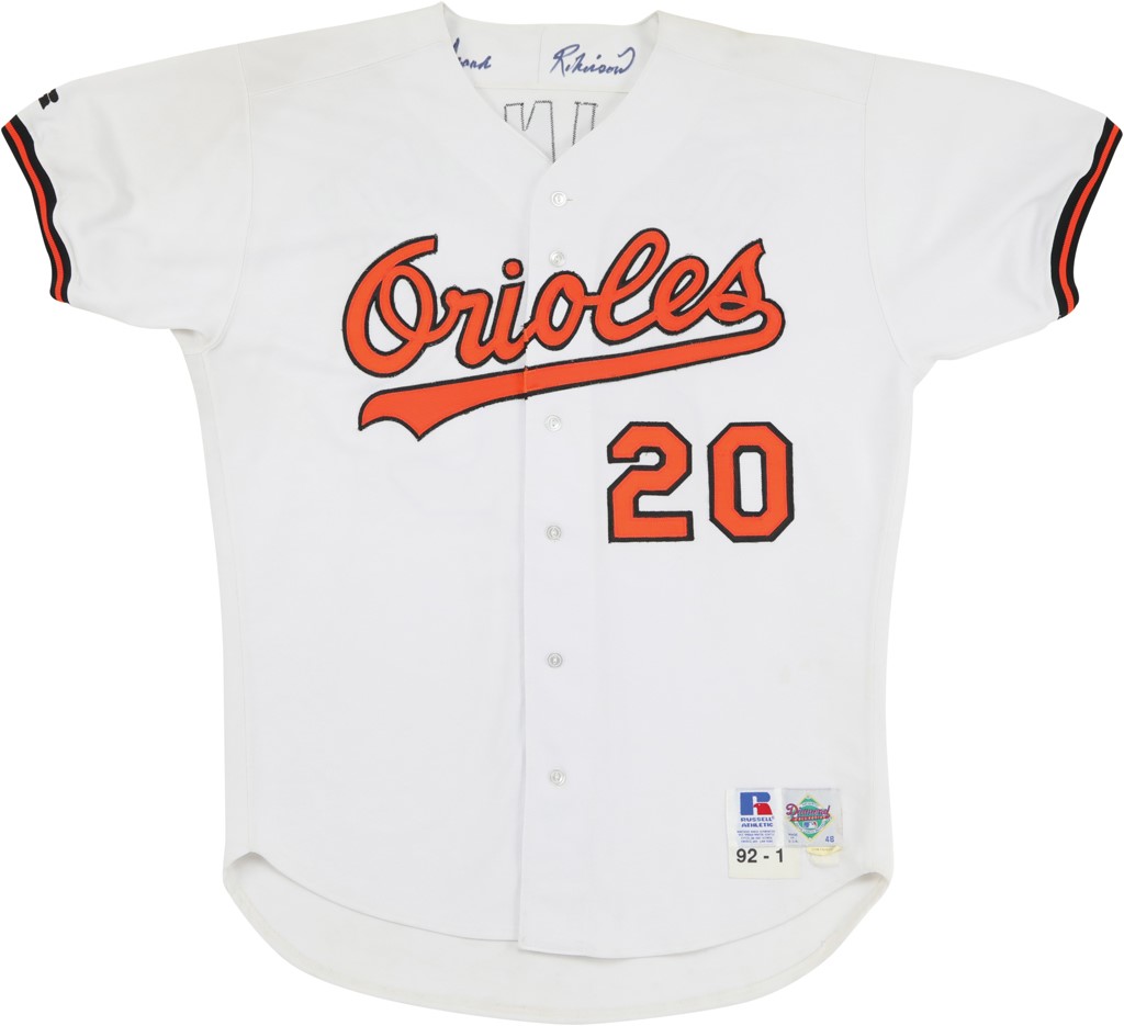 - 1992 Frank Robinson Baltimore Orioles Signed Game Worn Jersey