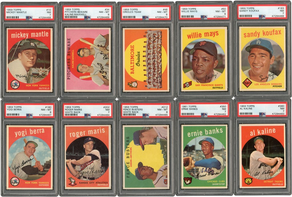 Baseball and Trading Cards - High Grade 1959 Topps Baseball Near-Complete Set (571/572) with Some Signed (Topps Signed Set Archive)