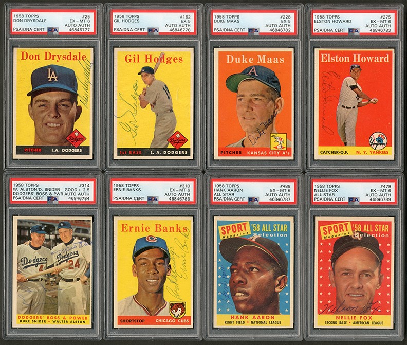 - 1958 Topps Baseball Complete Set (494) with 328 Signed Cards (Topps Signed Set Archive)