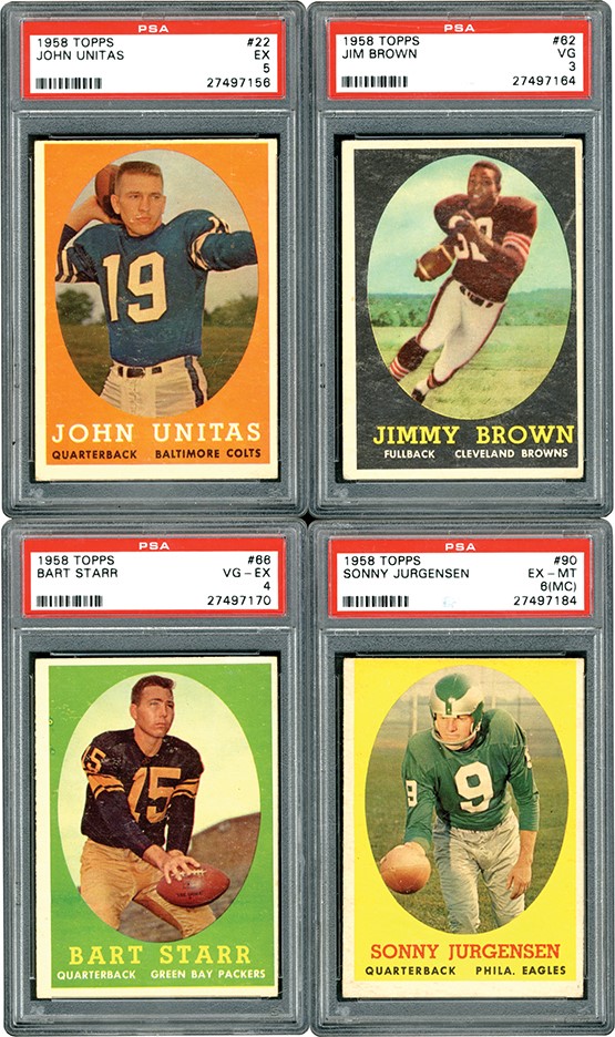 - 1958 Topps Football Complete Set (132) with PSA Graded