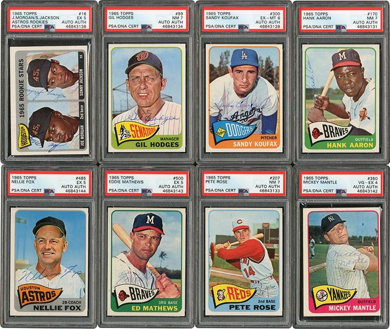 Baseball and Trading Cards - 1965 Topps Baseball Complete Set (598) with 384 Signed Cards (Topps Signed Set Archive)