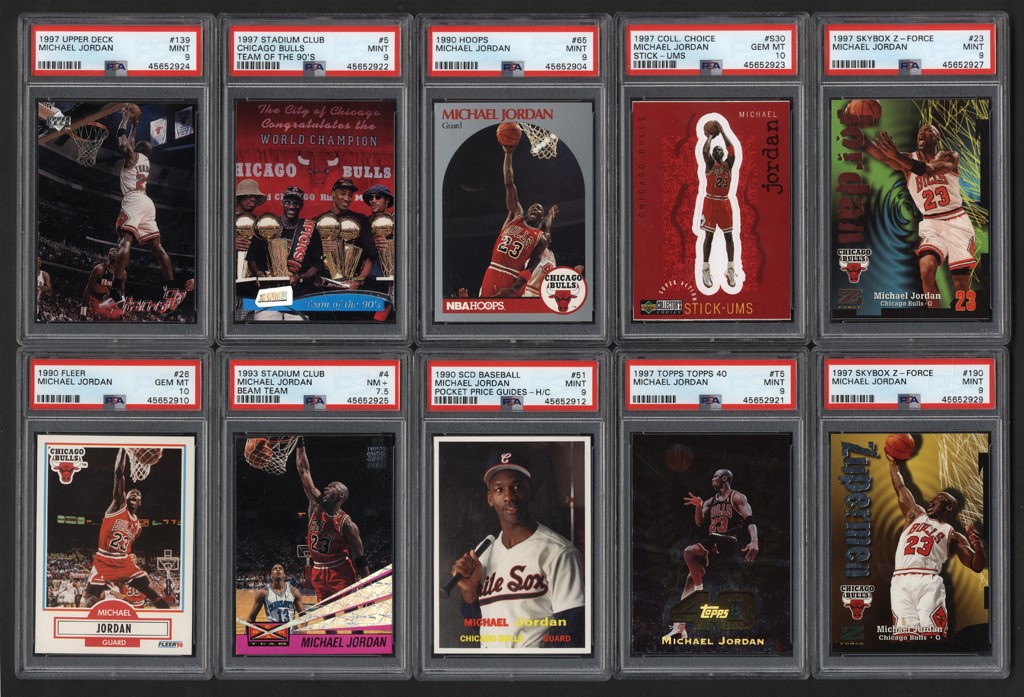 Basketball Cards - 1980s-90s Michael Jordan Card Archive with (31) PSA Graded (313 Total)
