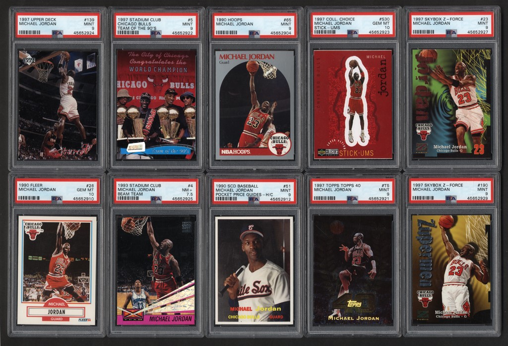 1980s-90s Michael Jordan Card Archive with (31) PSA Graded (313 Total)