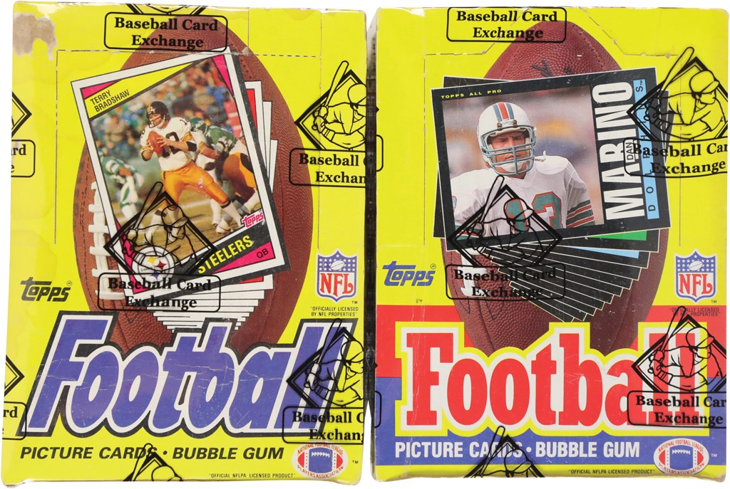 - 1984 & 1985 Topps Football Unopened Boxes (Both BBCE)