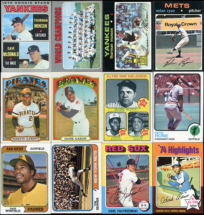 Baseball and Trading Cards - 1970-80 Topps Baseball Complete Set Run (12)