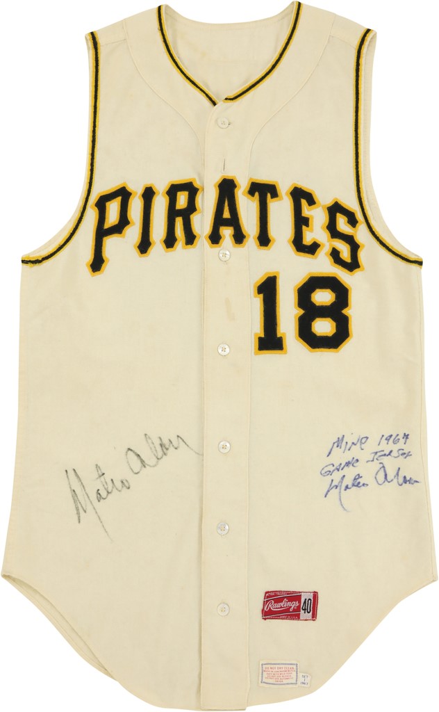 Clemente and Pittsburgh Pirates - 1967 Mateo Alou Pittsburgh Pirates Game Worn Jersey