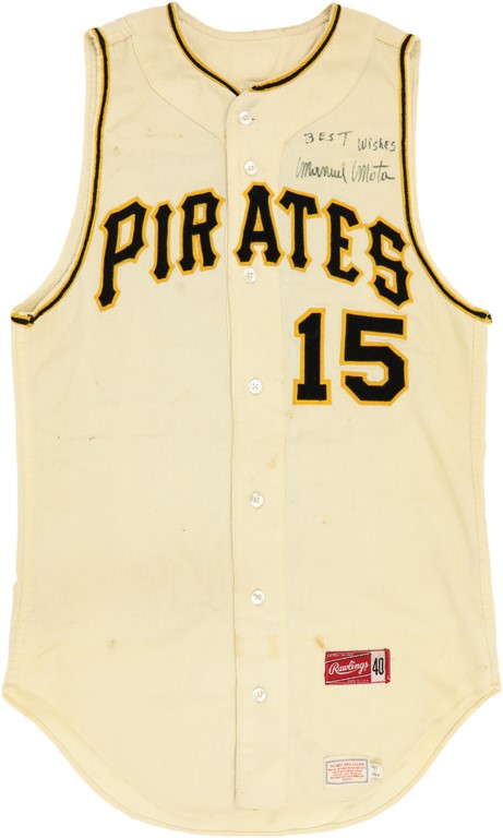 Clemente and Pittsburgh Pirates - 1966 Manny Mota Pittsburgh Pirates Game Worn Jersey