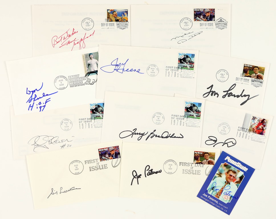 - Football Players Signed First Day Covers w/Many Hall of Famers (91)