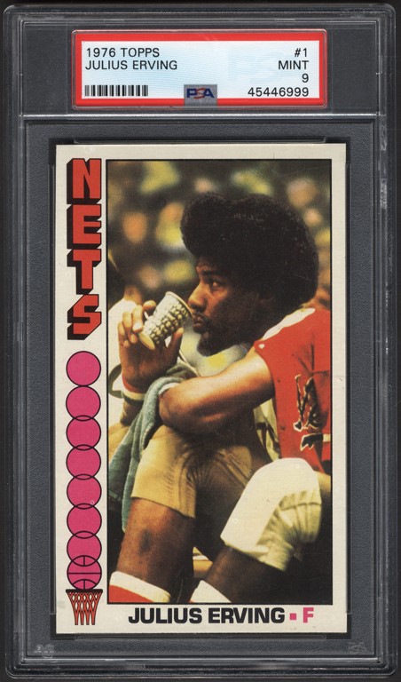 Basketball Cards - 1976 Topps Julius Erving PSA MINT 9