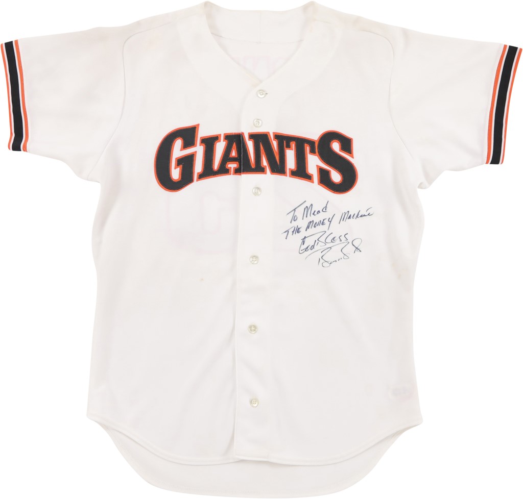 - 1993 Barry Bonds San Francisco Giants Signed Game Worn "Three Home Run" Jersey (Photo-Matched to Seven Games)