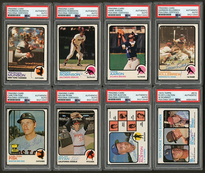 - 1973 Topps Baseball Complete Set (660) with 374 Signed Including Thurman Munson (Topps Signed Set Archive)