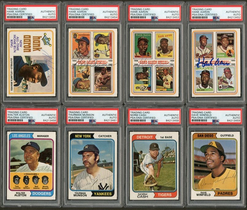 Baseball and Trading Cards - 1974 Topps Baseball Complete Set (716) with 400 Signed Including Thurman Munson (Topps Signed Set Archive)