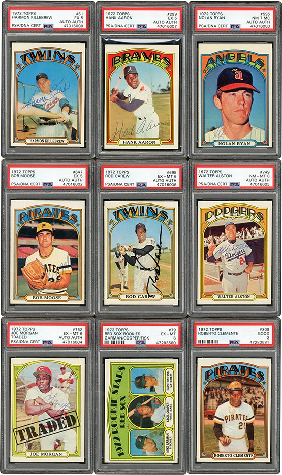 Baseball and Trading Cards - 1972 Topps Baseball Near-Complete Set (787) with 423 Signed Cards (Topps Signed Set Archive)