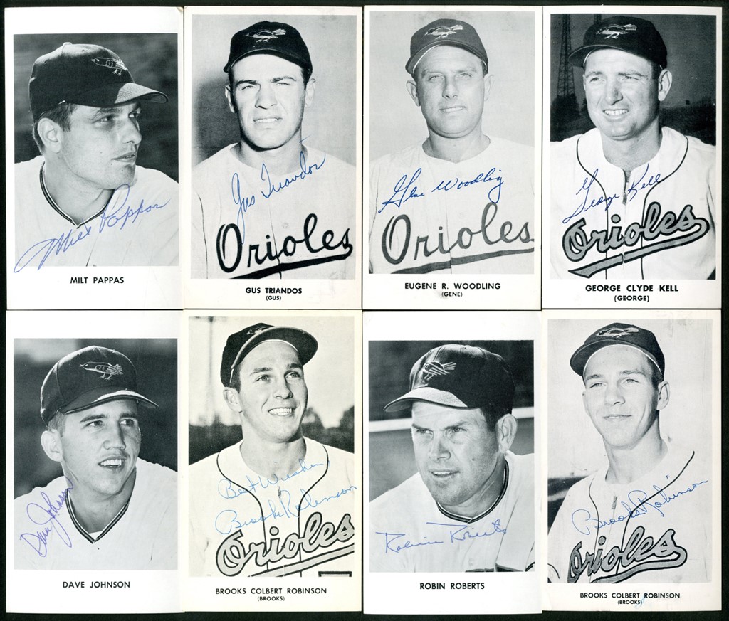 Baseball Autographs - Large Collection of 1950s-60's Baltimore Orioles Mostly Signed Team Issued Photos (187)