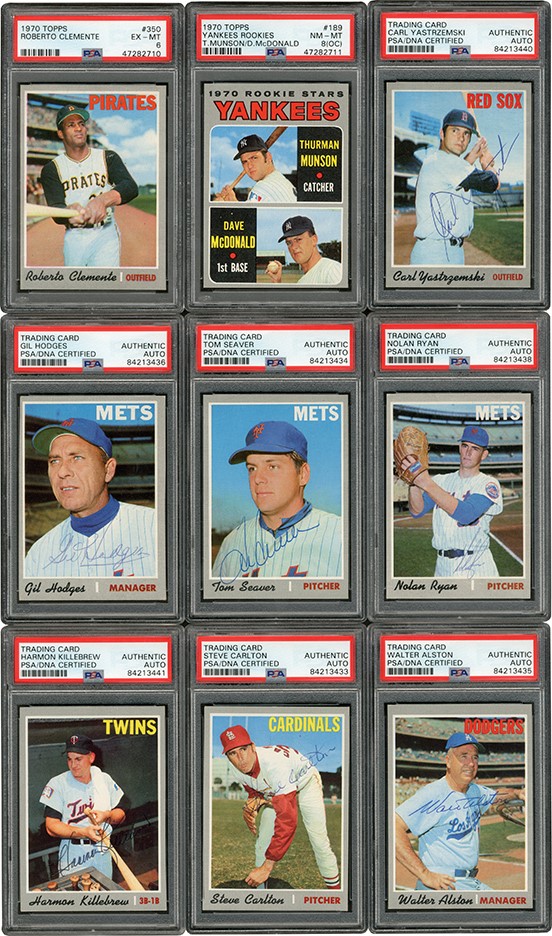 Baseball and Trading Cards - 1970 Topps Baseball Complete Set (726) with 425 Signed Cards (Topps Signed Set Archive)