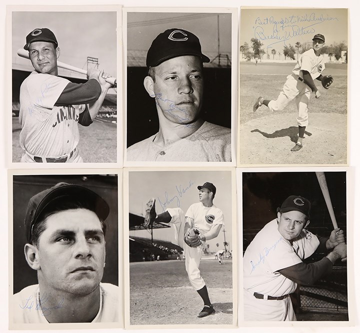 Pete Rose & Cincinnati Reds - 1950s Cincinnati Reds Signed Team Issued Photographs (46)