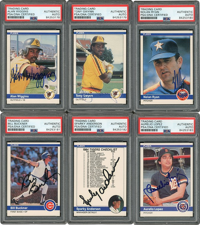 Baseball and Trading Cards - 1984 Fleer Baseball Complete Set with (462) Signed