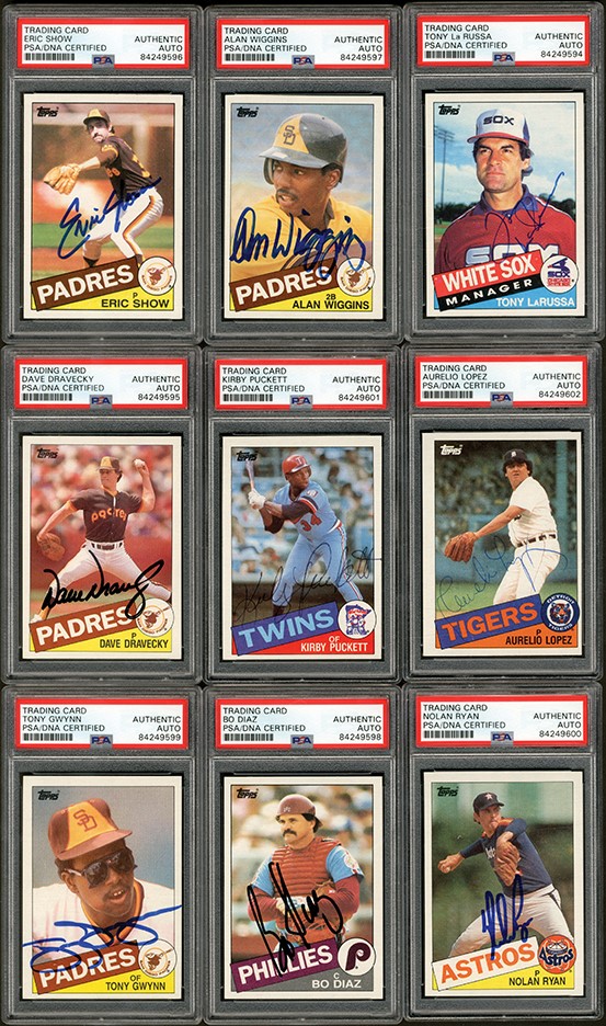 Baseball and Trading Cards - 1985 Topps Baseball Complete Set with (519) Signed
