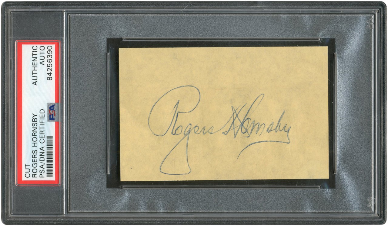 Baseball Autographs - Rogers Hornsby Signature (PSA)