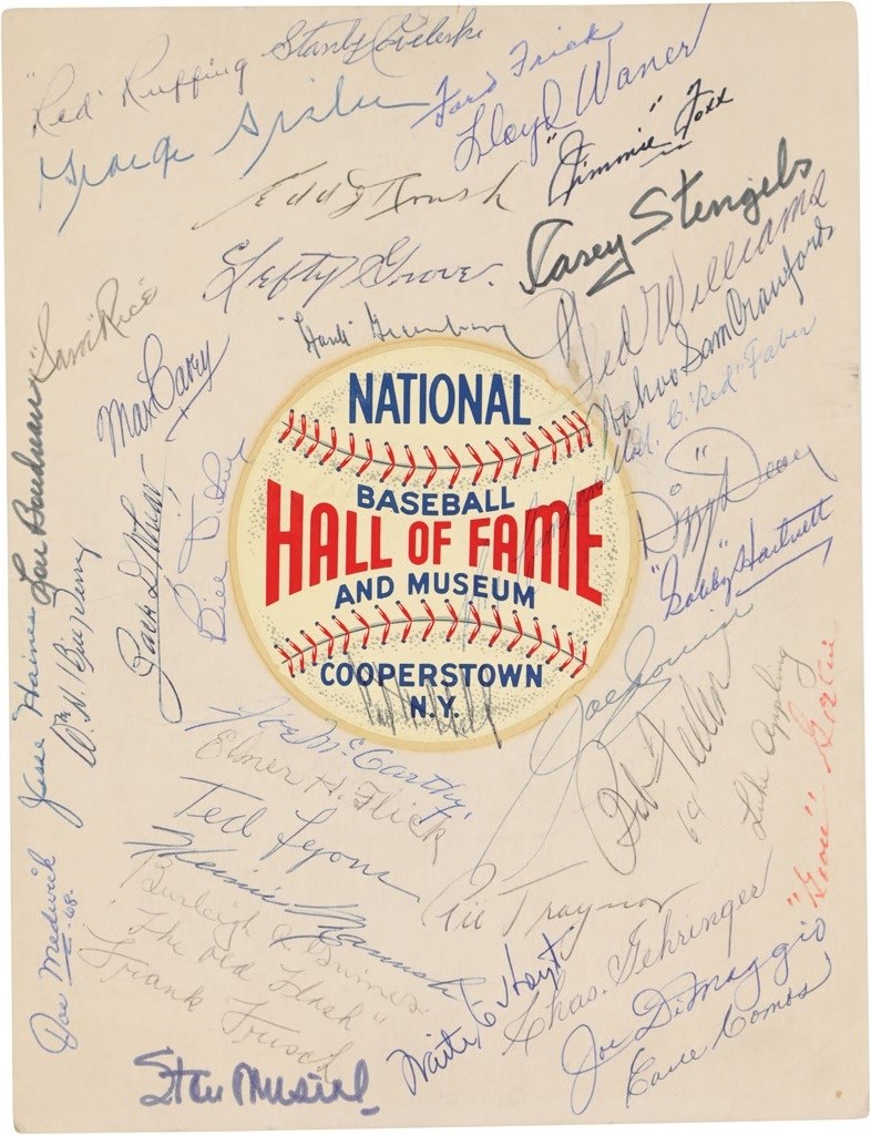 Baseball Autographs - Baseball Hall of Famers Signed Sheet with Jimmie Foxx (PSA)