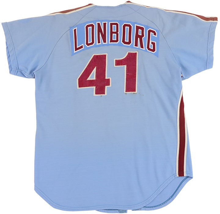 - 1975 Jim Lonborg Philadelphia Phillies Game Worn Jersey