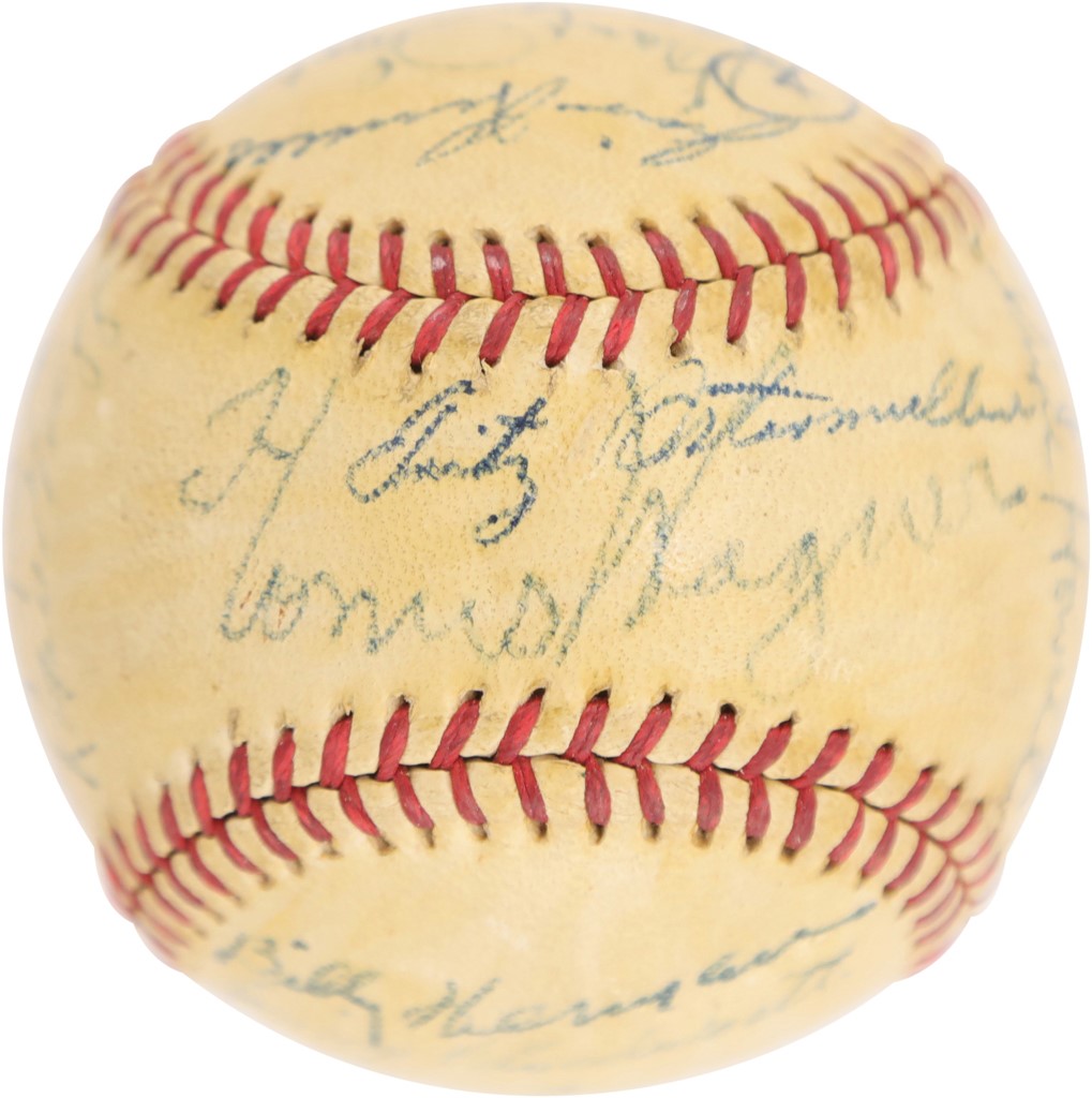 Clemente and Pittsburgh Pirates - 1947 Pittsburgh Pirates Team Signed Baseball with Prominent Honus Wagner (JSA)