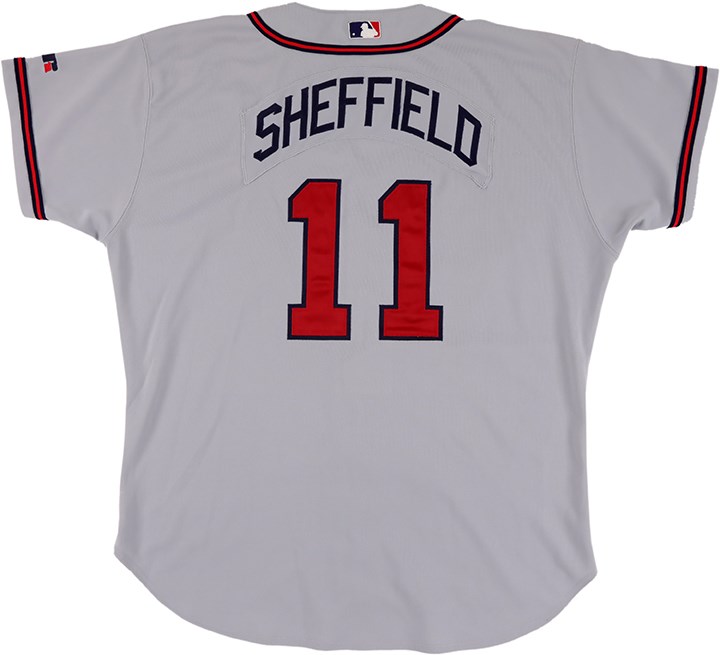 - 2002 Gary Sheffield Atlanta Braves Game Worn Jersey