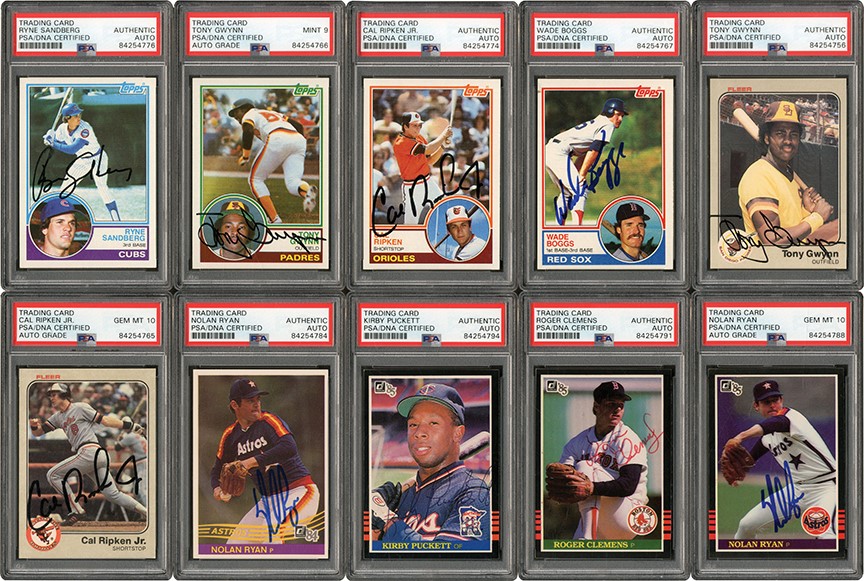 Baseball and Trading Cards - 1983-85 Topps, Fleer, & Donruss Complete Sets with (1,866 of 2,904) Signed