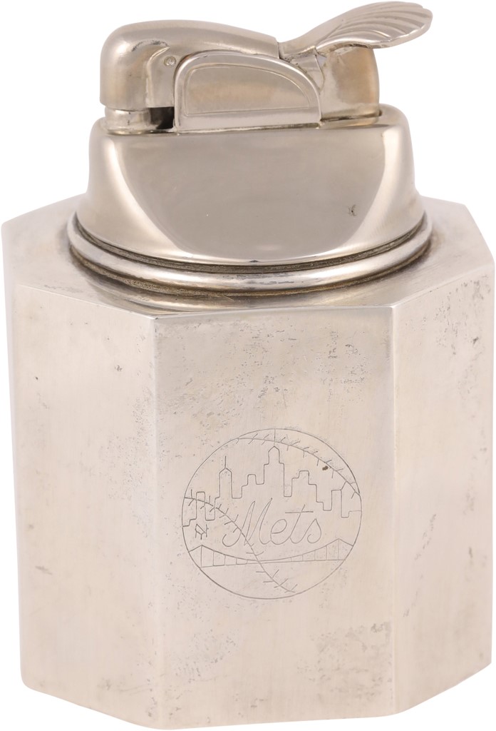 1964 New York Mets Tiffany Table Lighter Presented to Bill Shea