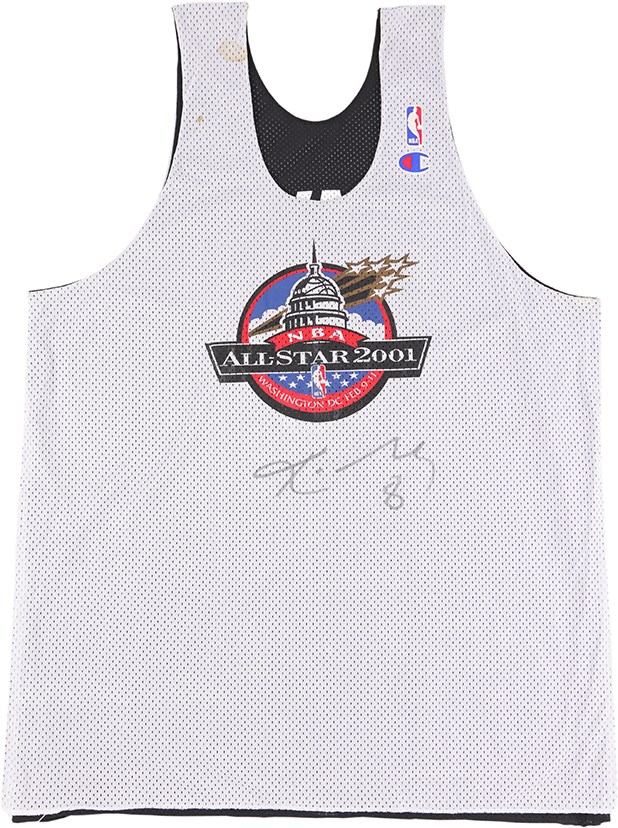 Basketball - 2001 Kobe Bryant Photo-Matched All Star Signed Game Worn Practice Jersey (Resolution Photomatching LOA)