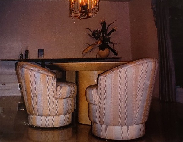 - Two Swivel Upholstered Chairs from Michael Jordan‚s House - Sources from Residence Purchaser