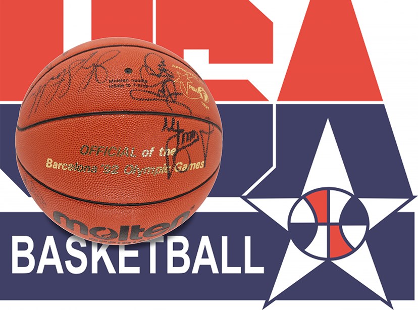 1992 USA "Dream Team" Signed Official Molten Basketball - Gifted to Dream Team Staffer