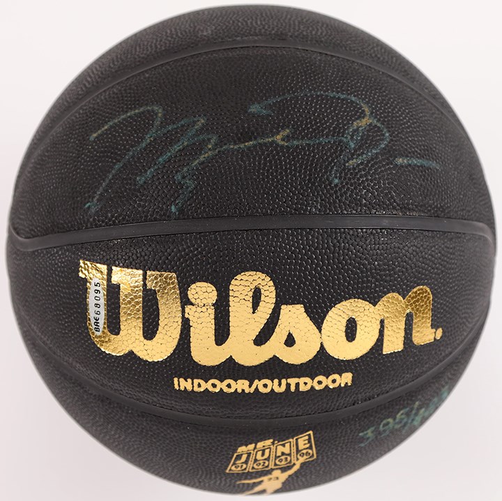 Michael Jordan Signed "Mr. June" Black Basketball - Limited Edition 395/423 (UDA)