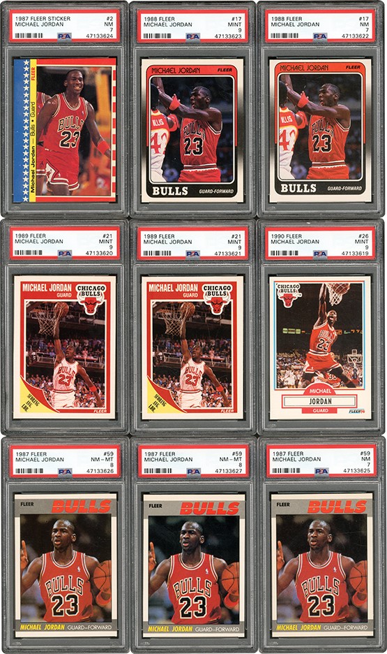 - 1987-1993 Fleer and Stadium Club Basketball Complete Sets with Many Jordans