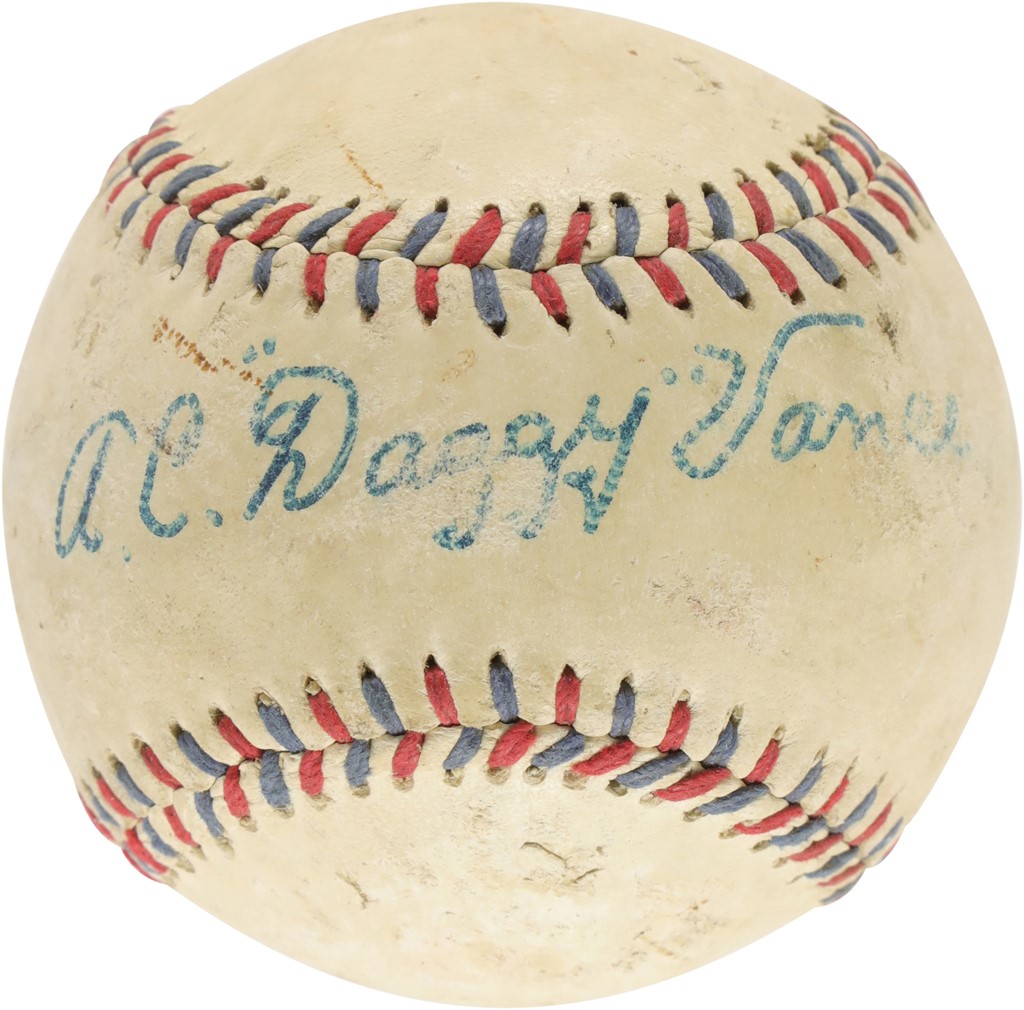 - 1930s Dazzy Vance Single Signed Baseball (PSA)