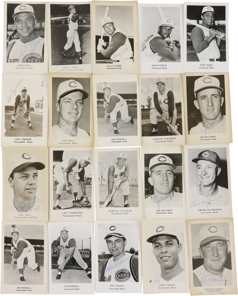 - 1950s-1960s Cincinnati Reds Signed Photo Postcards (169)