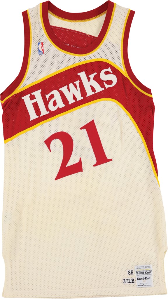 - 1986-87 Dominique Wilkins Atlanta Hawks Game Worn Jersey